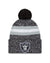 Las Vegas Raiders New Era 2023 Sideline - Sport Cuffed Pom Knit Hat - Black