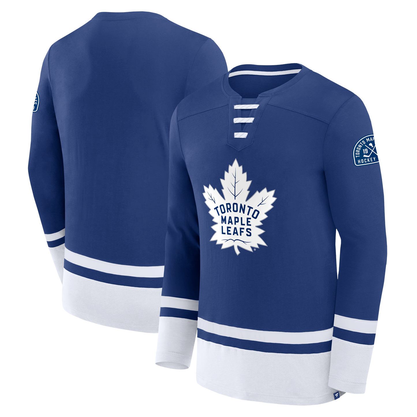 Toronto Maple Leafs Fanatics Blue Inside Line Fleece Pullover Hoodie - Pro League Sports Collectibles Inc.