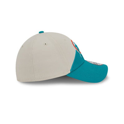 Miami Dolphins New Era 2023 Historic Sideline 39THIRTY Flex Hat - Cream/Teal - Pro League Sports Collectibles Inc.