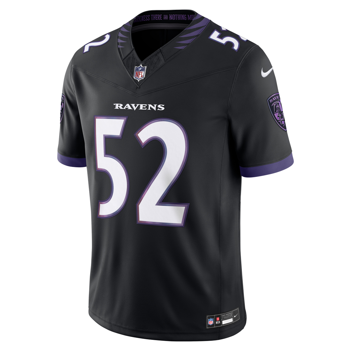 Ray Lewis #52 Retired Baltimore Ravens Nike Alternate Vapor F.U.S.E. Stitched Limited Jersey - Black Purple