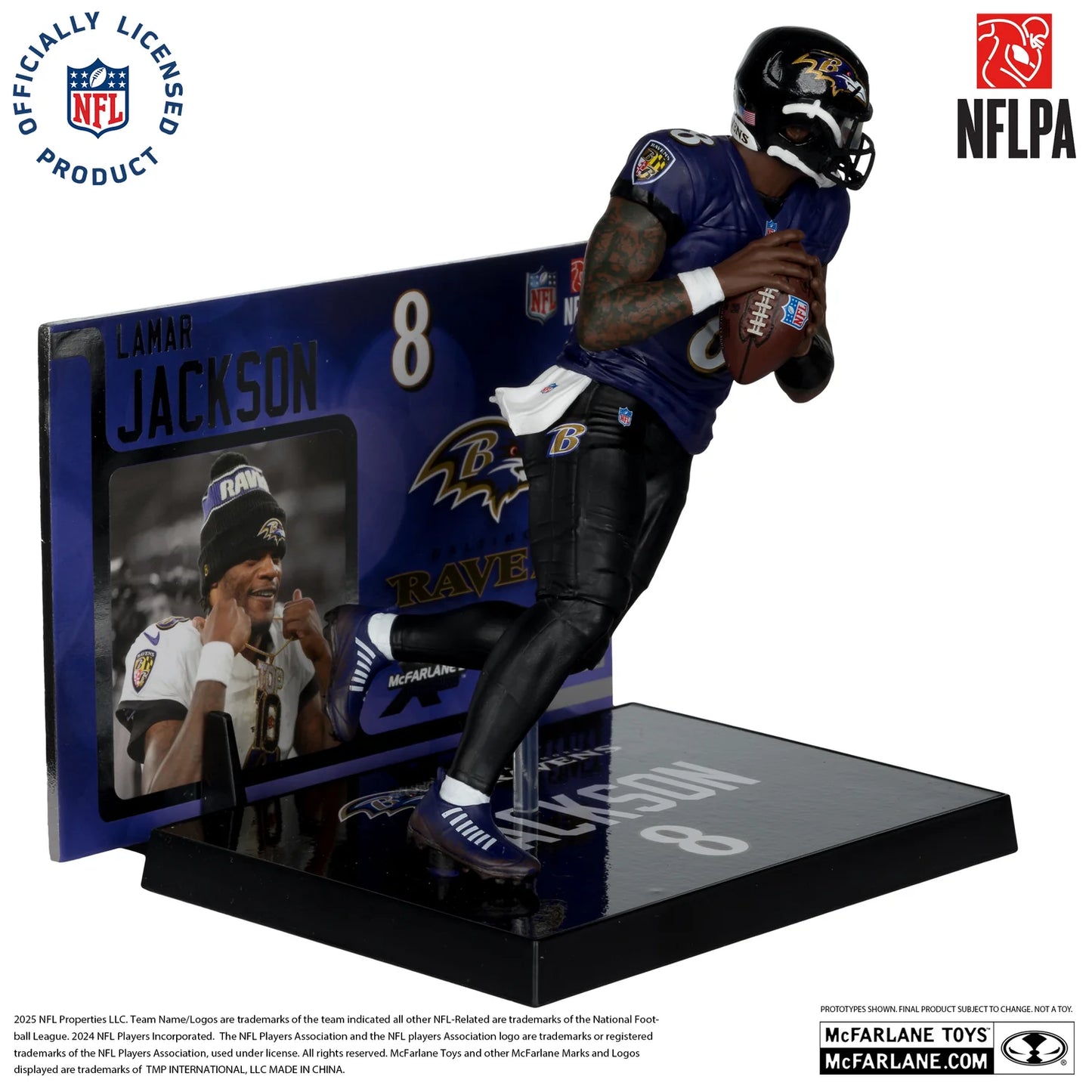 McFarlane's Sports Pick - Baltimore Ravens Lamar Jackson #8 NFLPA 7IN Figure
