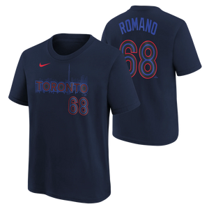 Youth Toronto Blue Jays City Connect Jordan Romano #68 Name & Number T-Shirt