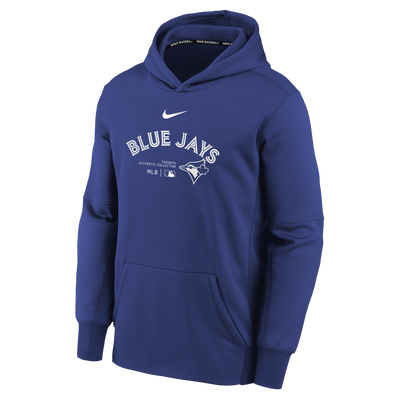 Youth Toronto Blue Jays 2024 Authentic Collection Rush Blue Therma Fleece Hoodie