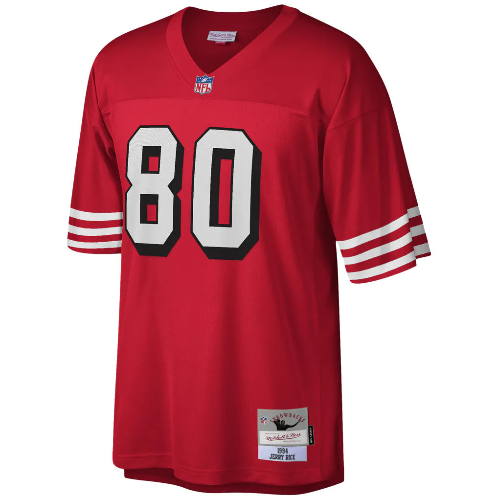 Jerry Rice #80 San Francisco 49ers 1994 Mitchell & Ness Retired Legacy Jersey - Scarlet