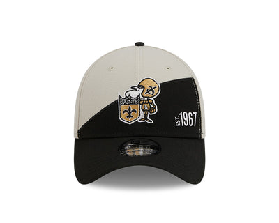 New Orleans Saints New Era 2023 Historic Sideline 39THIRTY Flex Hat - Cream/Black - Pro League Sports Collectibles Inc.
