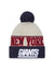 New York Giants New Era 2023 Sideline Historic Pom Cuffed Knit Hat - Cream/Blue  loop