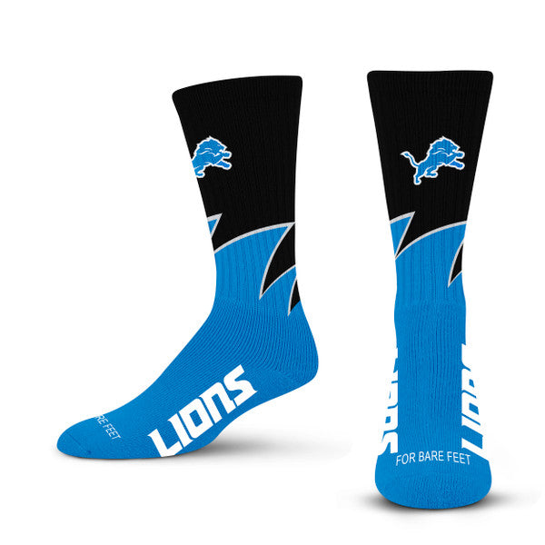 Detroit Lions For Bare Feet Wave Socks - Blue/Black