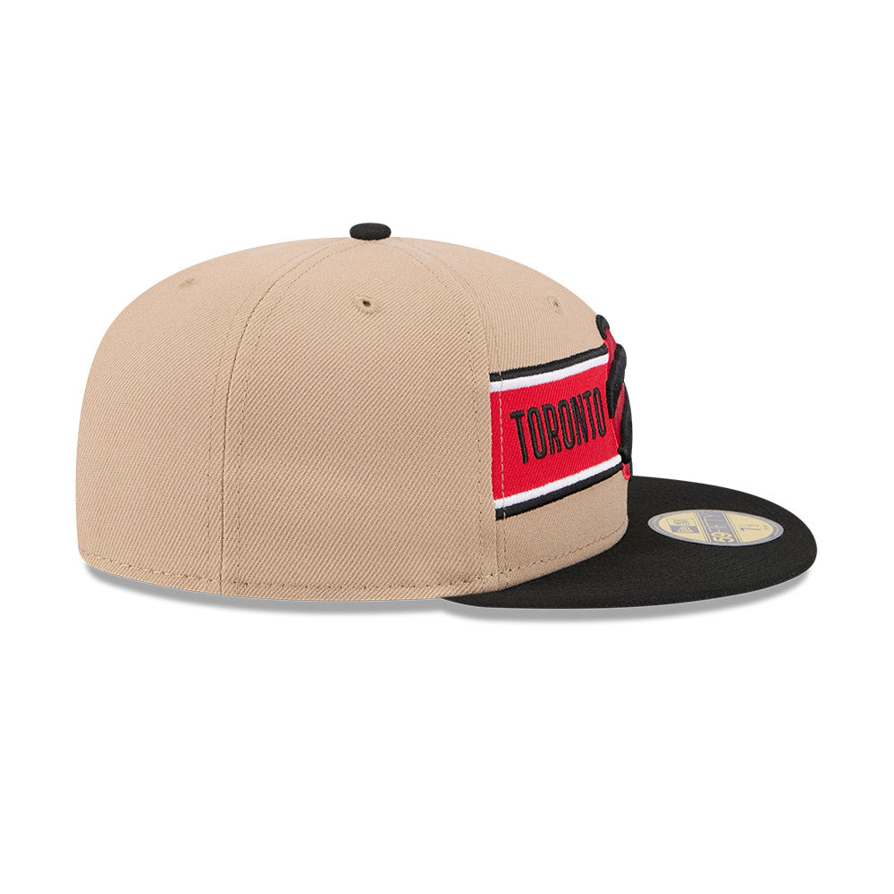 Toronto Raptors New Era 2024 NBA Draft 59FIFTY Fitted Hat - Tan/Black - Pro League Sports Collectibles Inc.
