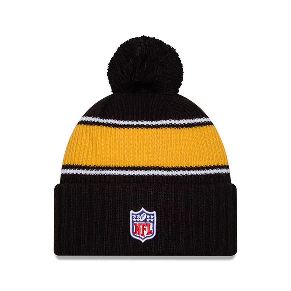 Pittsburgh Steelers New Era 2024 Sideline Sport Cuffed Knit Hat with Toque - Pro League Sports Collectibles Inc.
