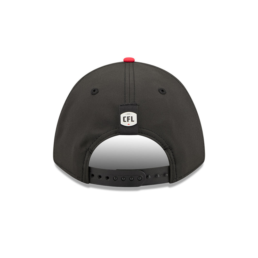 Calgary Stampeders CFL 2026 New Era On-Field Side Line 9FORTY M-Crown A- Frame Adjustable Hat - 2 Tone Black/Red