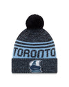 Youth Toronto Argonauts New Era Sideline Cuffed Knit Hat with Pom - Navy - Pro League Sports Collectibles Inc.