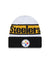 Pittsburgh Steelers New Era 2023 Sideline Tech Cuffed Knit Hat - White/Black