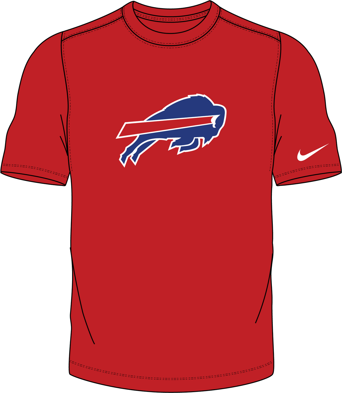 Buffalo Bills Nike Essential Logo T-Shirt - Red