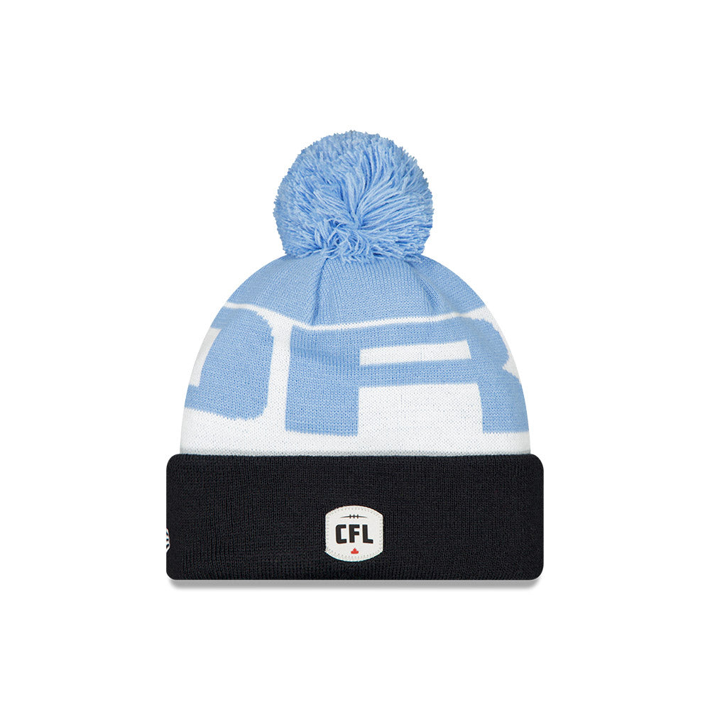 TORONTO ARGONAUTS CFL 2025 New Era Side Line Knit Pom Toque TOR