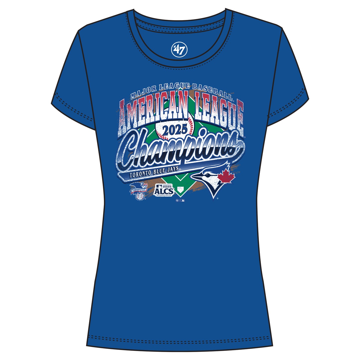 Women's Toronto Blue Jay MLB 2025 ALCS '47 Brand Royal T-Shirt