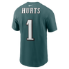 Jalen Hurts #1 Philadelphia Eagles Nike - Name & Number Green T-Shirt - Pro League Sports Collectibles Inc.