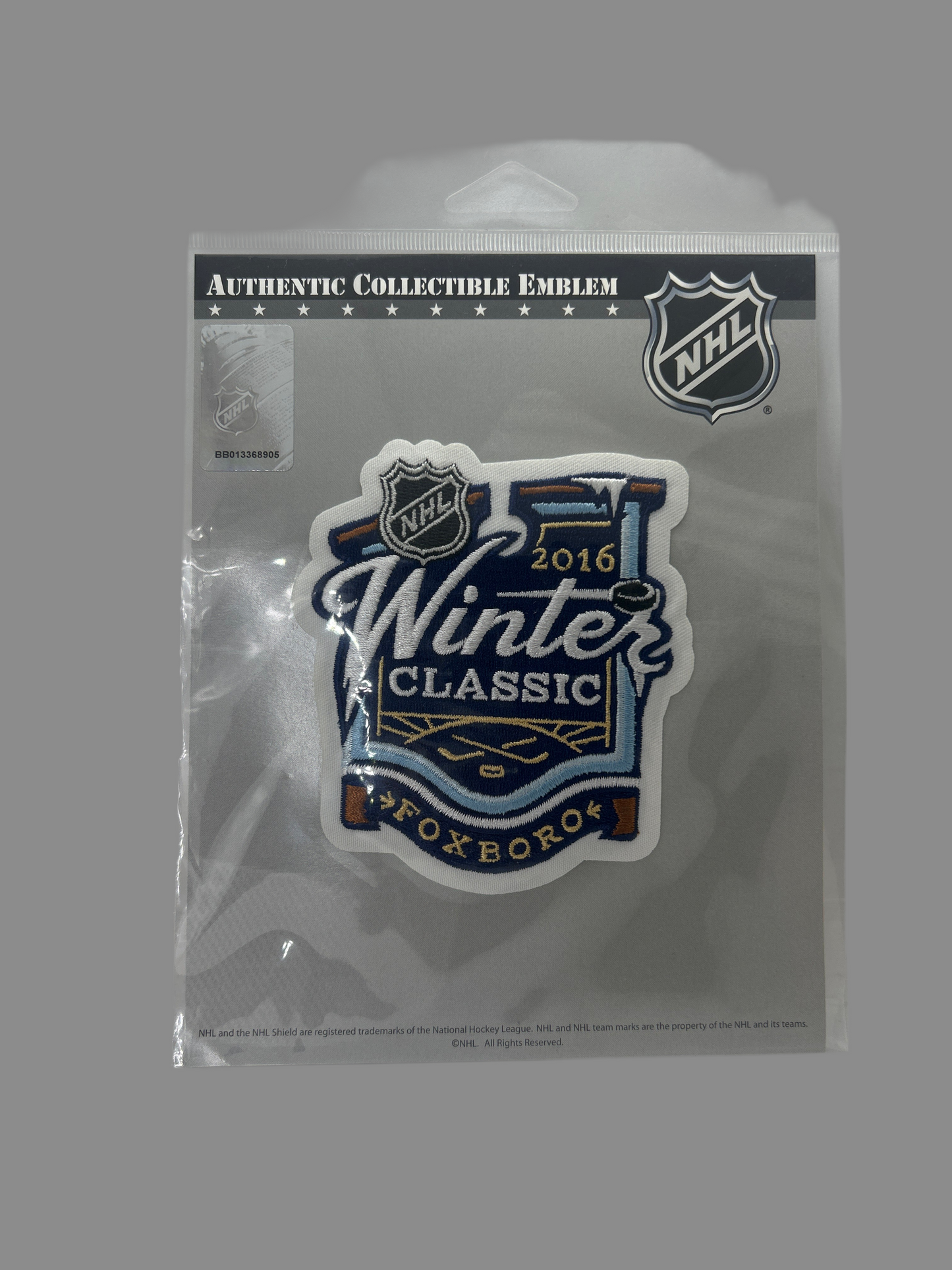 NHL Winter Classic FOXBORO 2016 Patch