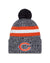 Chicago Bears New Era 2023 Sideline - Sport Cuffed Pom Knit Hat - Navy