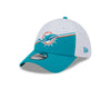 Miami Dolphins New Era 2023 Sideline 39THIRTY Flex Hat - White/Teal - Pro League Sports Collectibles Inc.