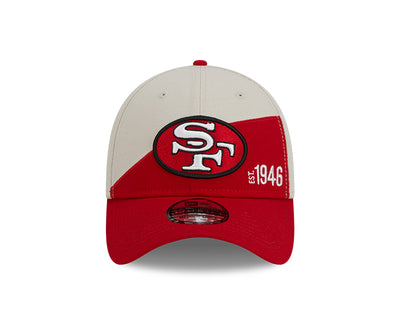 San Francisco 49ers  New Era 2023 Historic Sideline 39THIRTY Flex Hat - Cream/Red - Pro League Sports Collectibles Inc.