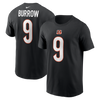 Joe Burrow #9 Cincinnati Bengals Nike - Name & Number Black T-Shirt - Pro League Sports Collectibles Inc.