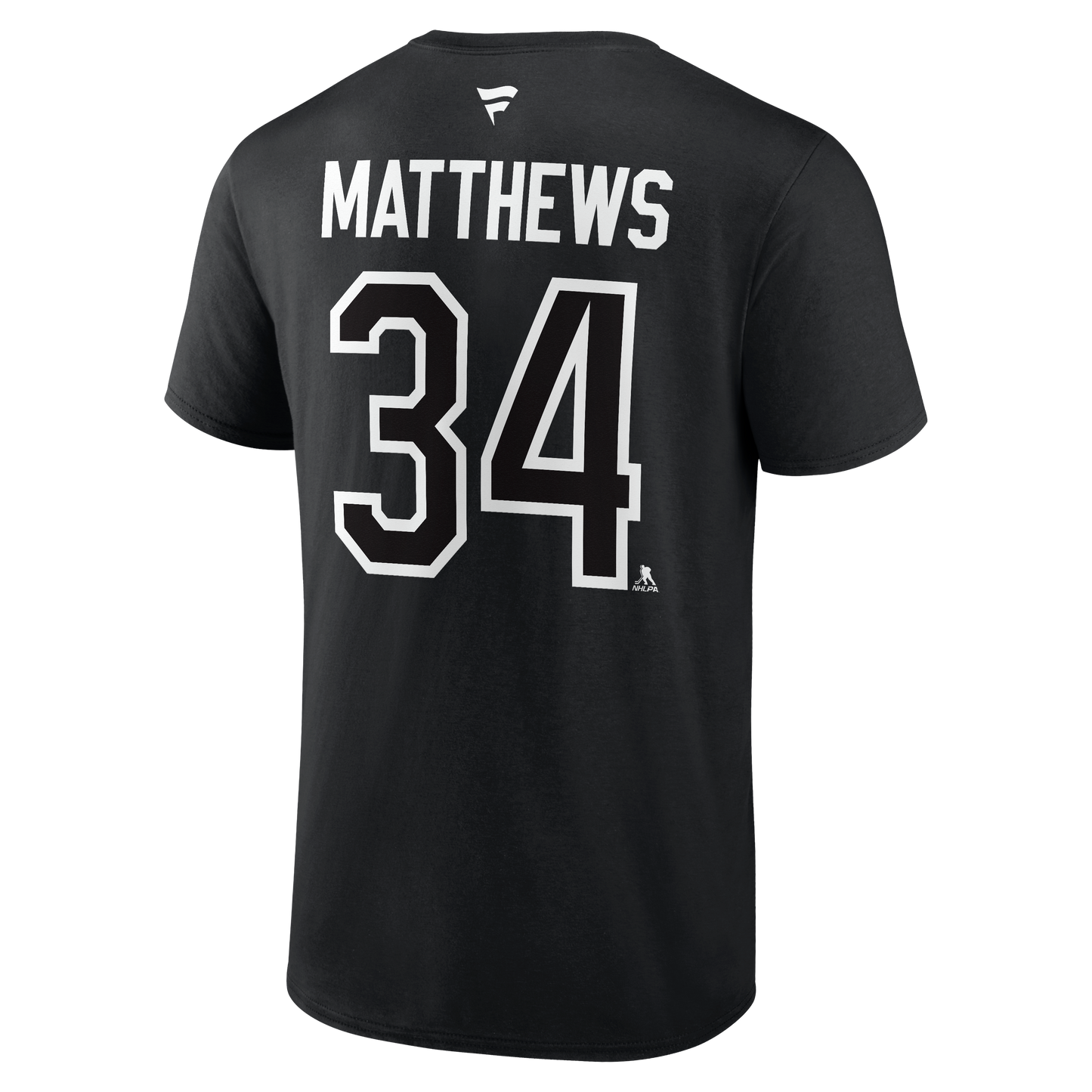 Toronto Maple Leafs Auston Matthews #34 Fanatics Name and Number with "C" T-Shirt -Black
