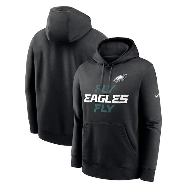 Philadelphia Eagles Fly Eagles Fly Pullover Hoodie - Black