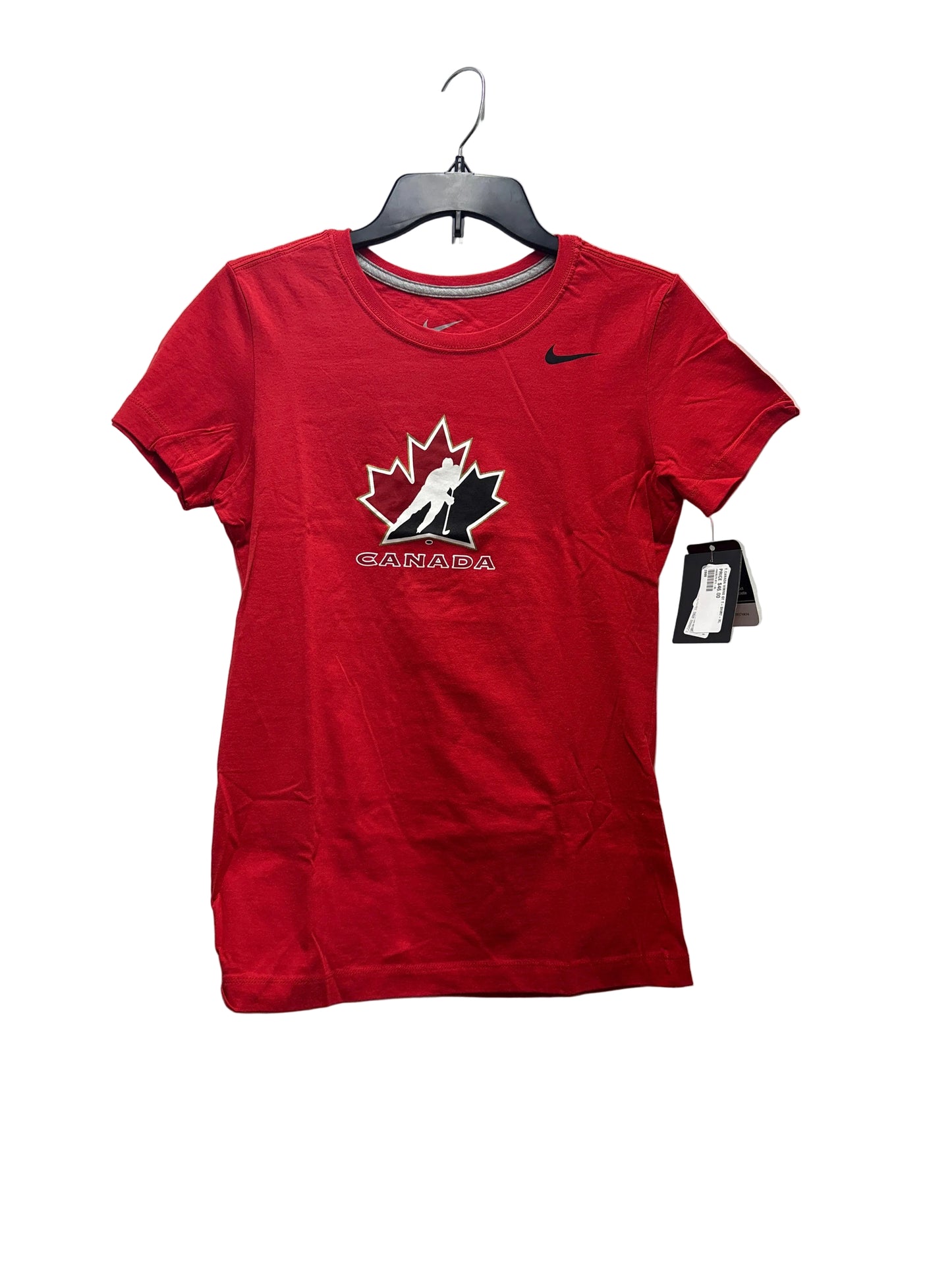 Women's Team Canada Hockey Nike Core Cotton Performance T-Shirt Red