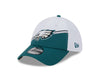 Philadelphia Eagles New Era 2023 Sideline 39THIRTY Flex Hat - White/Midnight Green - Pro League Sports Collectibles Inc.