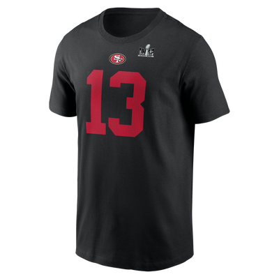 Brock Purdy #13 San Francisco 49ers SUPER-BOWL Nike - Name & Number Black T-Shirt
