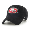 San Francisco 49ers THICK CORD Clean Up '47 Brand Adjustable Hat - Black - Pro League Sports Collectibles Inc.
