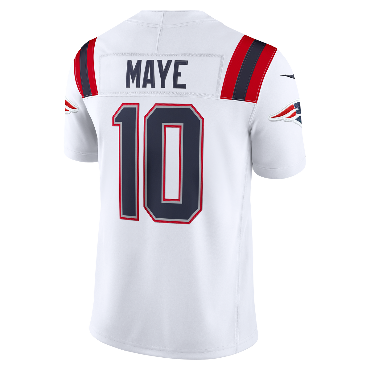 Drake Maye #10 New England Patriots Nike Team Vapor F.U.S.E. Stitched Limited Jersey - White