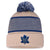 Women's Fanatics Branded Cream Toronto Maple Leafs Heritage Vintage Cuffed Knit Hat with Pom