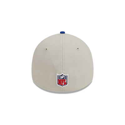 New England Patriots New Era 2023 Historic Sideline 39THIRTY Flex Hat - Cream/Royal - Pro League Sports Collectibles Inc.