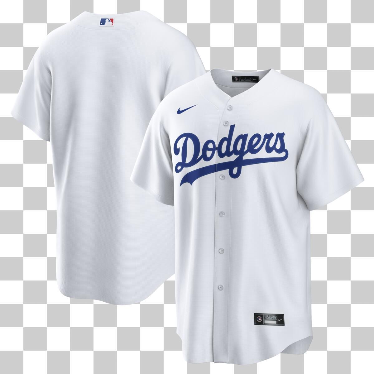 Los Angeles Dodgers Blank Home Replica Team Jersey White – Pro