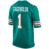 Tua Tagovailoa #1 Miami Dolphins Teal Nike Game Finished Jersey - Pro League Sports Collectibles Inc.