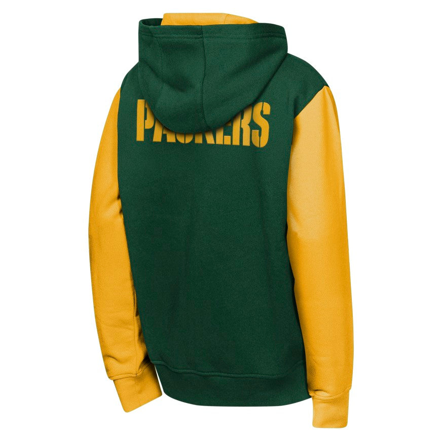 Youth Green Bay Packers Stadium 2.0 Full Zip Fleece Hoodie