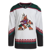Phoenix Coyotes Adidas Road Prime Green Authentic Jersey - White - Pro League Sports Collectibles Inc.