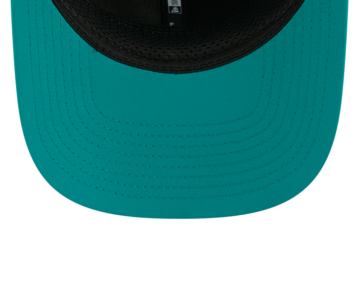 Miami Dolphins Historic New Era 9SEVENTY 2026 Sideline Adjustable Hat - Teal