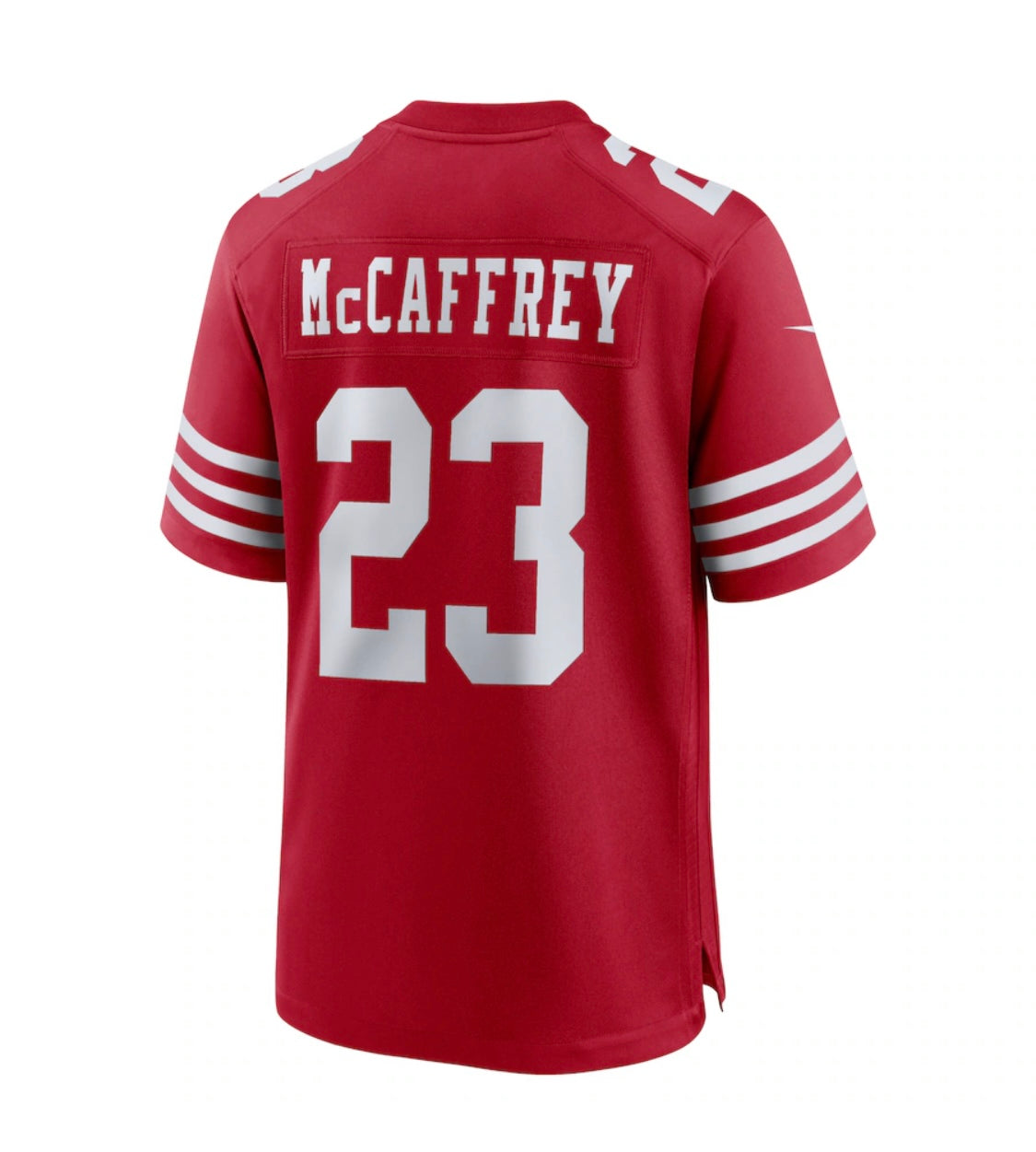 Christian McCaffrey #23 San Francisco 49ers Nike Game Jersey - Scarlet - Pro League Sports Collectibles Inc.