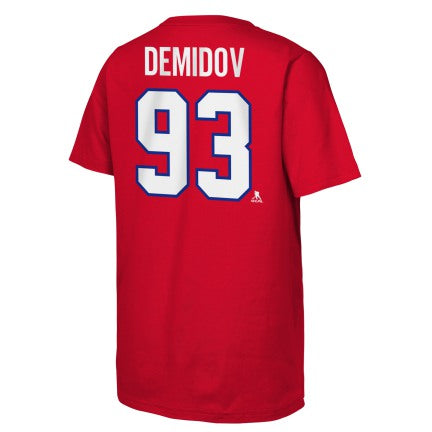 Youth Montreal Canadiens Ivan Demidov #93 Name & Number T-Shirt