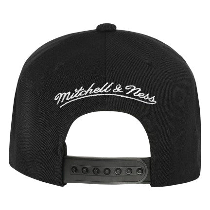 Youth Mitchell & Ness Black Toronto Maple Leafs Busted Logo Wordmark Wrap-Around Pro Pinch Adjustable Hat