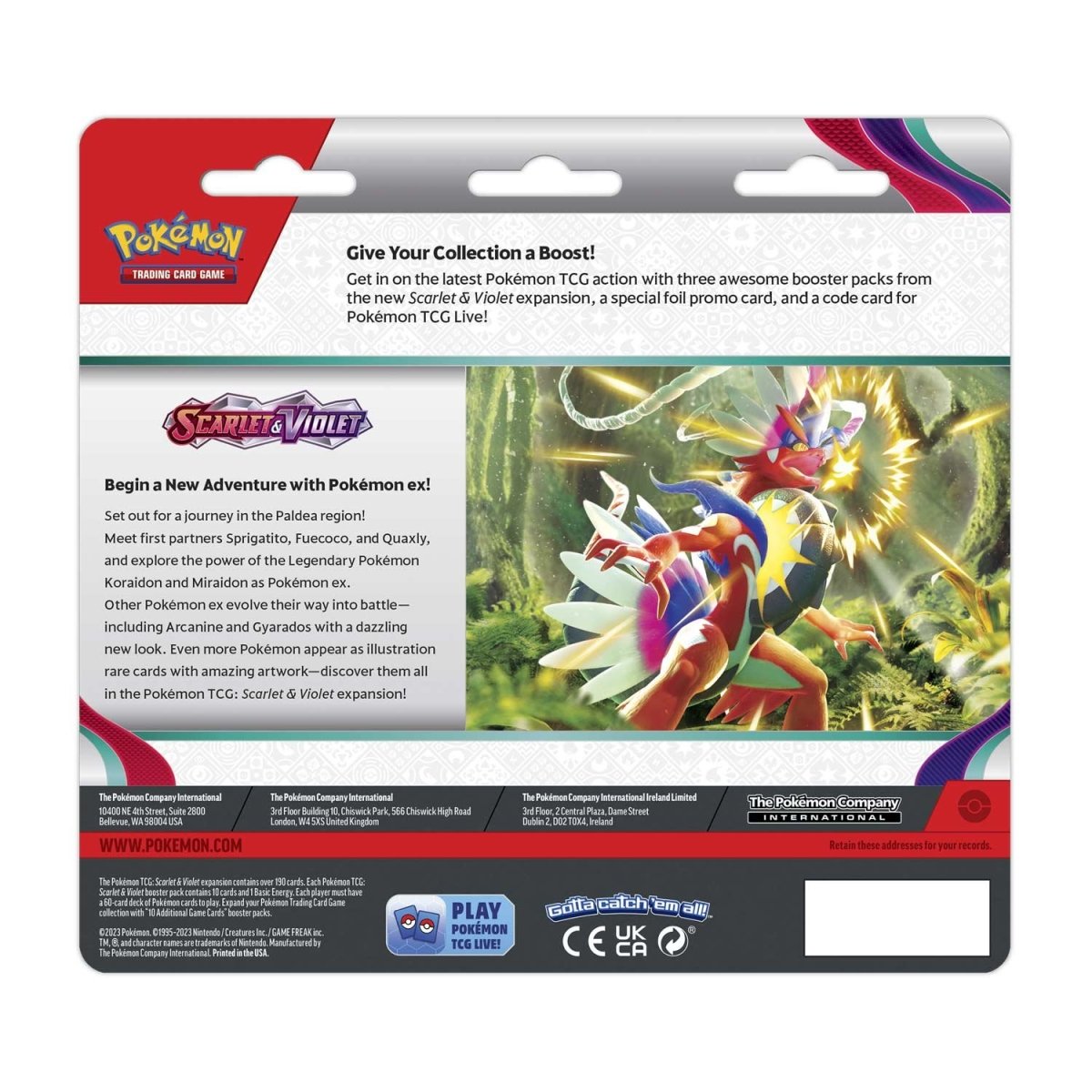 Pokémon TCG :Scarlet & Violet 3 Booster Packs & Arcanine Promo Card - Pro League Sports Collectibles Inc.