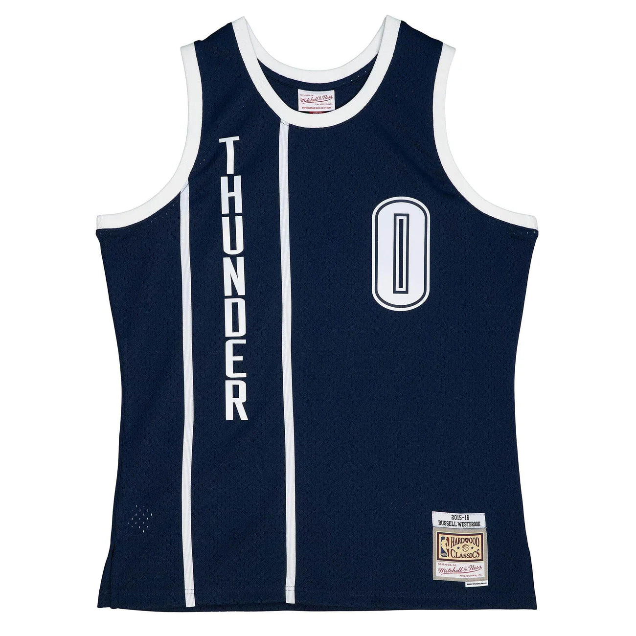 Russel Westbrook #0 Oklahoma City Thunder 2015-16 Hardwood Classic Mitchell & Ness Navy Alternate Swingman Jersey