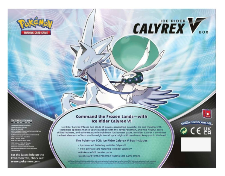 Pokémon TCG: Ice Rider Calyrex V Box - Pro League Sports Collectibles Inc.