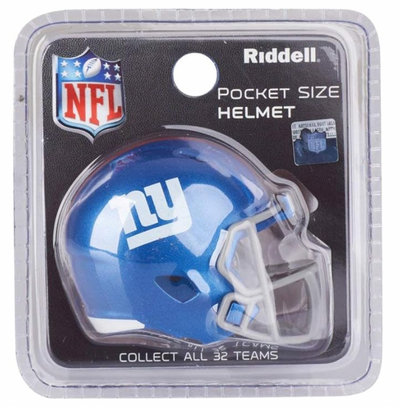 New York Giants  NFL Riddell Speed Pocket PRO Micro/Pocket-Size/Mini Football Helmet