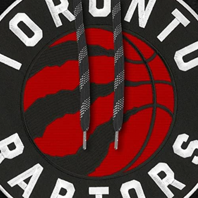Toronto Raptors NBA Express Twill Logo Hoodie - Black
