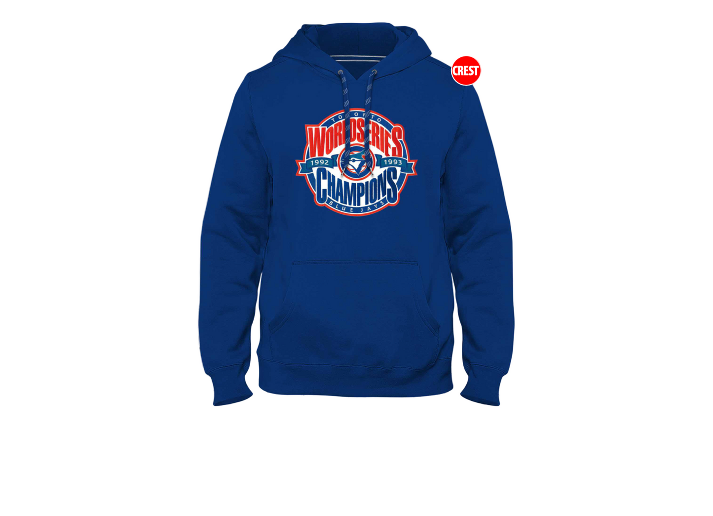Toronto Blue Jays MLB Express Twill Logo Hoodie 1992-1993 World Series Champs - Blue