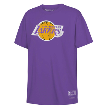 Youth L.A. Lakers Mitchell & Ness Hardwood Classics Retro Logo T-Shirt - Pro League Sports Collectibles Inc.