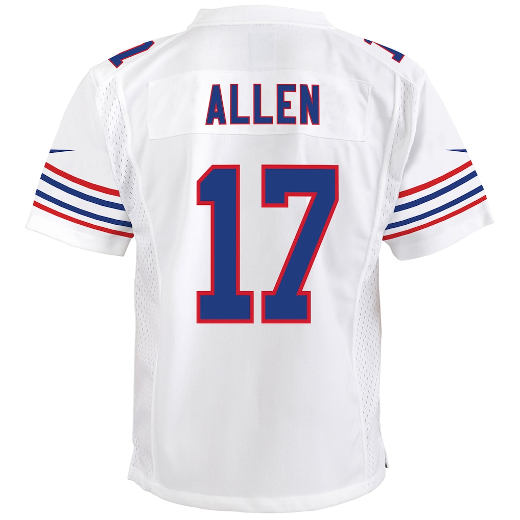 Youth Josh Allen #17 Royal Buffalo Bills Game Jersey Nike - White